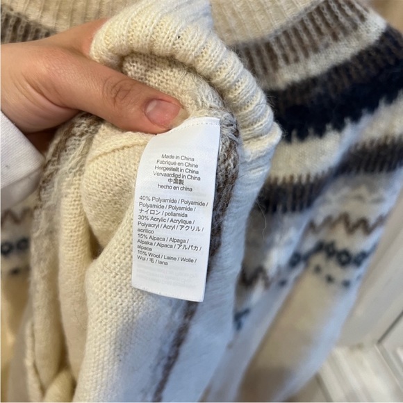 J Crew Fair Isle Puff Sleeve Sweater - Picture 2 of 7